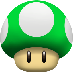 Mushroom 1UP Icon, Mushroom 1UP,Super Mario 1,Game