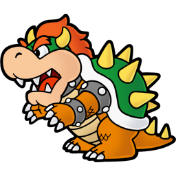 Paper Bowser Icon, Paper Bowser,Super Mario 1,Game