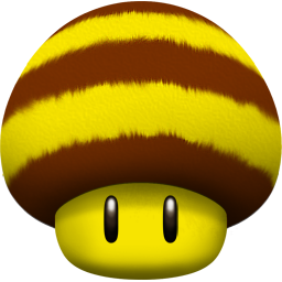 Bee Mushroom Icon, Bee Mushroom,Super Mario,Game,