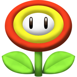 Fire Flower Icon, Fire Flower,Super Mario,Game,