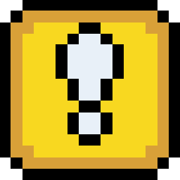 Retro Exclamation Block Icon, Retro Exclamation Block,Super Mario,Game,