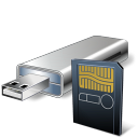 USB Flash Card With Card Reader Icon, USB Flash Card With Card Reader,Vista Hardware Devices 1,Hardware