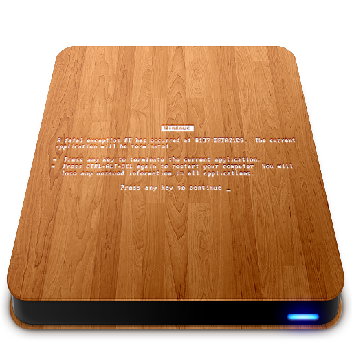 Wooden Slick Drives   BSOD Icon, Wooden Slick Drives   BSOD,Wooden Slick Drives,Hardware,http://Thvg.deviantart.com/art/Wooden-Slick-Drives-96893103