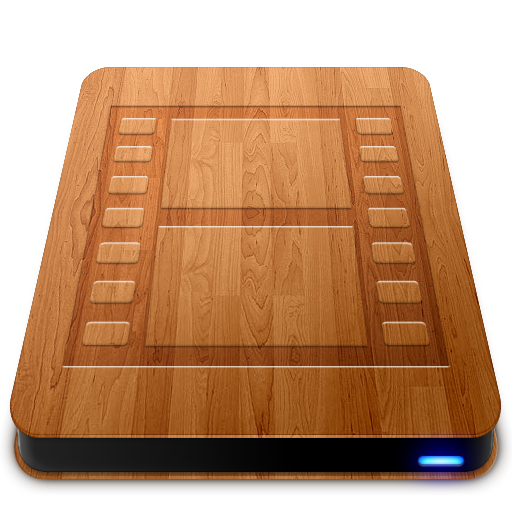 Wooden Slick Drives   Movies Icon, Wooden Slick Drives   Movies,Wooden Slick Drives,Hardware,http://Thvg.deviantart.com/art/Wooden-Slick-Drives-96893103