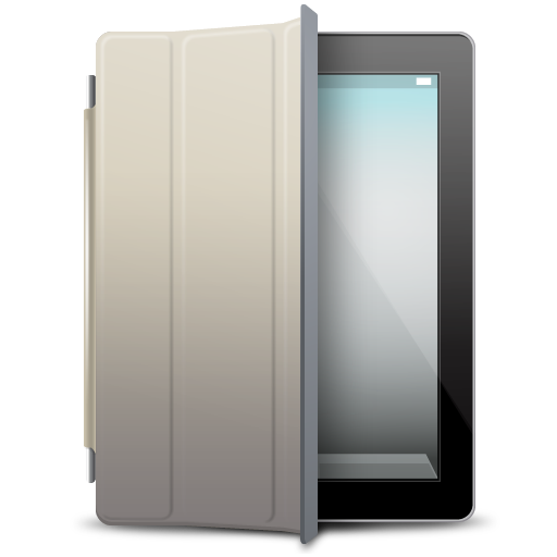 iPad Black beige cover Icon, iPad Black beige cover,iPad 2,Hardware