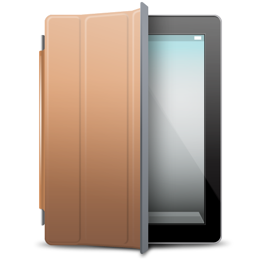 iPad Black brown cover Icon, iPad Black brown cover,iPad 2,Hardware