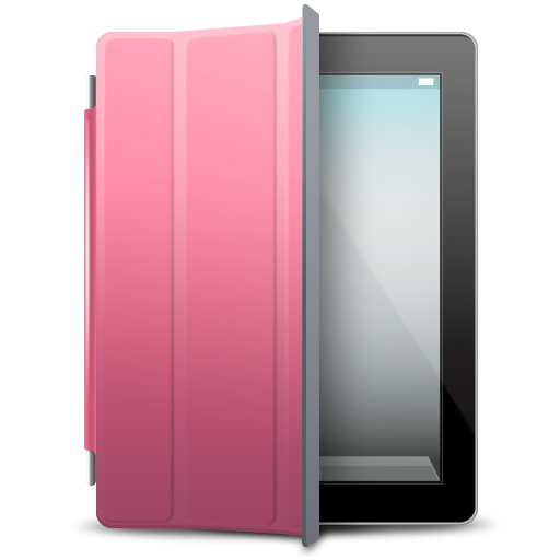 iPad Black pink cover Icon, iPad Black pink cover,iPad 2,Hardware