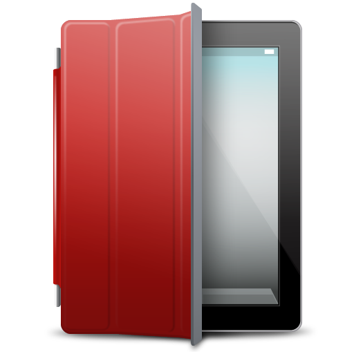 iPad Black red cover Icon, iPad Black red cover,iPad 2,Hardware