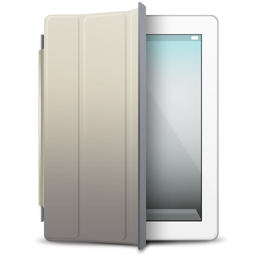 iPad White beige cover Icon, iPad White beige cover,iPad 2,Hardware