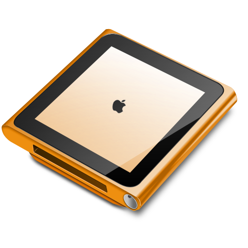 iPod nano orange Icon, iPod nano orange,iPod Nano 2,Hardware