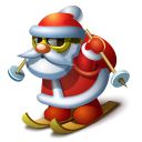 Santa skiing Icon, Santa skiing,Santa Claus,Holiday,