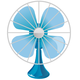 Fan Icon, Fan,Summer Blue,Holiday,