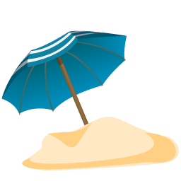 Parasol Icon, Parasol,Summer Blue,Holiday,