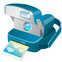 Polaroid Camera Icon, Polaroid Camera,Summer Blue,Holiday,