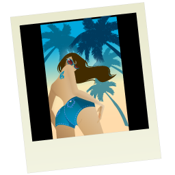 Polaroid Pic Icon, Polaroid Pic,Summer Blue,Holiday,