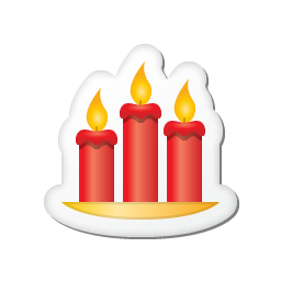 Xmas sticker candles Icon, Xmas sticker candles,Xmas Stickers,Holiday