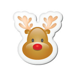 Xmas sticker reindeer Icon, Xmas sticker reindeer,Xmas Stickers,Holiday
