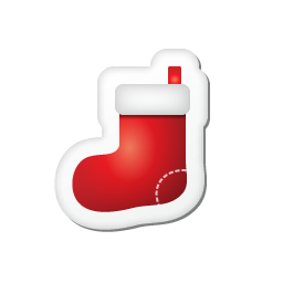Xmas sticker stocking Icon, Xmas sticker stocking,Xmas Stickers,Holiday