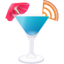 RSS blue cocktail Icon, RSS blue cocktail,RSS Drink Cocktail Party,Internet & Web,