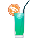 RSS green cocktail Icon, RSS green cocktail,RSS Drink Cocktail Party,Internet & Web,