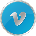 vimeo Icon, vimeo,Round Social,Internet & Web