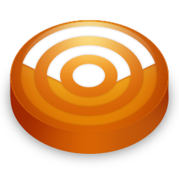 Rss orange circle Icon, Rss orange circle,Rss Feeds Rounded,Internet & Web,
