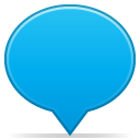 social balloon color blue Icon, social balloon color blue,Social Balloons,Internet & Web