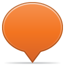 social balloon color orange Icon, social balloon color orange,Social Balloons,Internet & Web