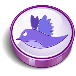 twitter bird sign purple Icon, twitter bird sign purple,Vector Twitter,Internet & Web