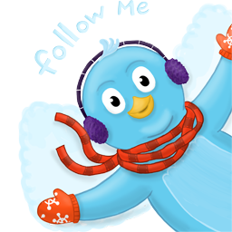 Winter snow angel follow me Icon, Winter snow angel follow me,Seasons Tweeting,Kids