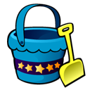 bucket and shovel Icon, bucket and shovel,At the Beach,Leisure,