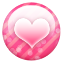 Pink button heart Icon, Pink button heart,Pink Gold,Love
