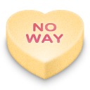 No Way Icon, No Way,Valentine Hearts,Love,