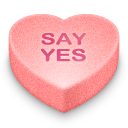 Say Yes Icon, Say Yes,Valentine Hearts,Love,
