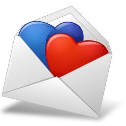 MailEnvelope Hearts BlueRed Icon, MailEnvelope Hearts BlueRed,Vista Love,Love