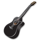 Black guitar Icon, Black guitar,Acoustic Guitar,Media