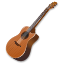 Wood guitar Icon, Wood guitar,Acoustic Guitar,Media