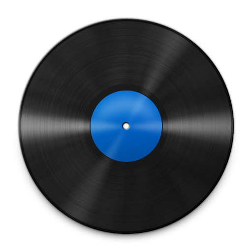 Vinyl Blue 512 Icon, Vinyl Blue 512,Vinyl Record Icons,Media,http://pica-ae.deviantart.com/art/Vinyl-Record-Icons-100398646