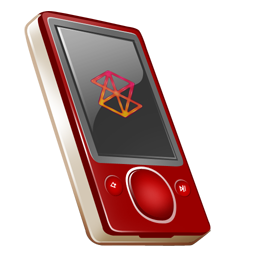 Zune 80gb on rouge Icon, Zune 80gb on rouge,Zune,Media,
