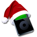 Ipod black santaclaus Icon, Ipod black santaclaus,iPod Christmas,Media