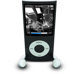 iPodPhonesBlack Icon, iPodPhonesBlack,iPod Nano 1,Media