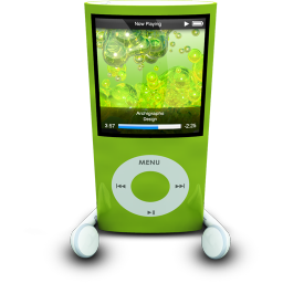 iPodPhonesGreen Icon, iPodPhonesGreen,iPod Nano 1,Media