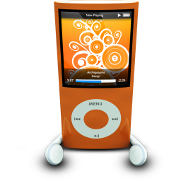 iPodPhonesOrange Icon, iPodPhonesOrange,iPod Nano 1,Media