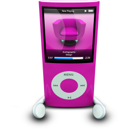 iPodPhonesPink Icon, iPodPhonesPink,iPod Nano 1,Media