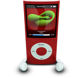 iPodPhonesRed Icon, iPodPhonesRed,iPod Nano 1,Media