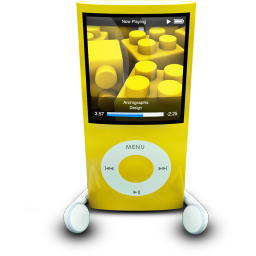 iPodPhonesYellow Icon, iPodPhonesYellow,iPod Nano 1,Media