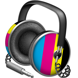 CMYK headphones Icon, CMYK headphones,iTunes,Media,