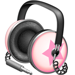 Pinkstar Power headphones Icon, Pinkstar Power headphones,iTunes,Media,