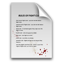 Rules of Fight Club Icon, Rules of Fight Club,Fight Club,Movie & TV