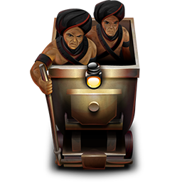 Mine Cart and Thuggee Icon, Mine Cart and Thuggee,Indiana Jones and the Temple of Doom,Movie & TV,